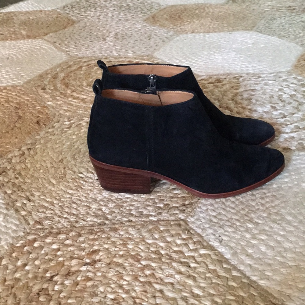 J.Crew black suede booties